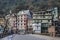 Village buildings in the city in the sideway near Bagdogra. Darjeeling, India.