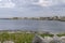 Village cityscape from dyke at Andenes, Norway