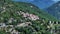 Village of Consegudes in the Esteron valley seen from a drone