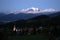 Village Cordon with Mont Blanc in background just after sunset