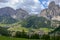 Village of Corvara on Badia in the Dolomites