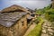 Village of Dhampus in the Himalayas mountains in Nepal