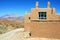 A village with dusty road between Kabul and Bamiyan in Afghanistan