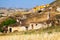 Village with dwellings houses-caves built into rock. Palenzuela