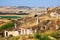 Village with dwellings houses-caves built into rock. Palenzuela