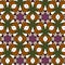 Village floral folk pattern of interwoven flowers and leaves.