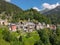 The village of Fusio on Maggia valley in the Swiss alps