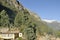 Village Gangotri on the foothill of a mountain