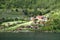 Village Geiranger, Geiranger fjord, Norway.