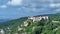 Village of Gourdon in Alpes-Maritimes in France aerial view