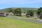 Village green and main road Bainbridge Yorkshire