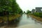 A village in Holland the street flooded under water