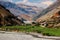 The village Kagbeni in the Himalayan mountains. Kali Gandaki River gorge. Nepal