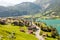 Village on the Lake Lungern in Switzerland