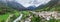 Village Lavin, Switzerland, May 13, 2018. Panoramic sight