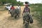 Village Life, Brazilian women transporting firewood