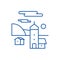 Village line icon concept. Village flat  vector symbol, sign, outline illustration.