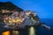 Village of Manarola at night, Cinque Terre, Italy