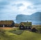 Village of Mikladalur located on the island of Kalsoy, Faroe Islands, Denmark