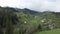 Village in the mountains. Carpathians. Ukraine. Aerial