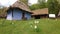 Village museum of Sibiu, Romania - exterior architectural design of rural areas, peasants houses