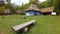 Village museum of Sibiu, Romania - exterior architectural design of rural areas, peasants houses