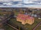 The village Naliboki under a stormy sky. Minsk region, Belarus