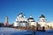 VILLAGE NOVYY BYT, CHEKHOV DISTRICT, RUSSIA - November, 2018: The monastery of the Ascension of David desert