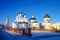 VILLAGE NOVYY BYT, CHEKHOV DISTRICT, RUSSIA - November, 2018: The monastery of the Ascension of David desert