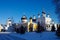 VILLAGE NOVYY BYT, CHEKHOV DISTRICT, RUSSIA - November, 2018: The monastery of the Ascension of David desert