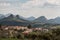 Village of Retamosa and the characteristic mountain range of the Villuercas Ibores Jara Geopark in Extremadura