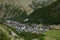 Village of Saas Fee seen from a hil