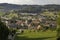 Village Smarje pri Jelsah seen from pilgrimage site Saint Rochus, Slovenia