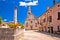 Village of Svetvincenat ancient square and church view