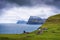 Village of Trollanes on the island of Kalsoy in Faroe Islands, Denmark