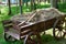 Village wagon with hay and rake