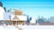 Village Winter Landscape House Building With Snow On Top City Or Town Suburb Street