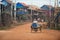 Villager on dirt road of Tonle Sap, Cambodia