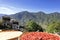 Villagers drying agricultural product under huangling mountain, adobe rgb