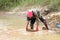 Villagers panning gold