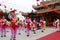 Villagers playing drum to celebrate the completion of taiqing palace