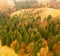 Villages in Romania, aerial view of the authentic places from Rucar-Bran area at the bottom of Bucegi and Piatra Craiului Mountain