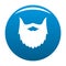 Villainous beard icon blue vector