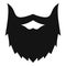 Villainous beard icon, simple style.