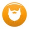 Villainous beard icon vector orange