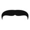 Villainous mustache icon, simple style.
