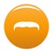 Villainous mustache icon vector orange