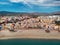 Villajoyosa townscape aerial view. Spain