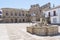 Villalar arc,Jaen gate and Lions fountain, Populo square, Baeza, Jaen, Spain