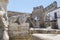 Villalar arc,Jaen gate and Lions fountain, Populo square, Baeza, Jaen, Spain